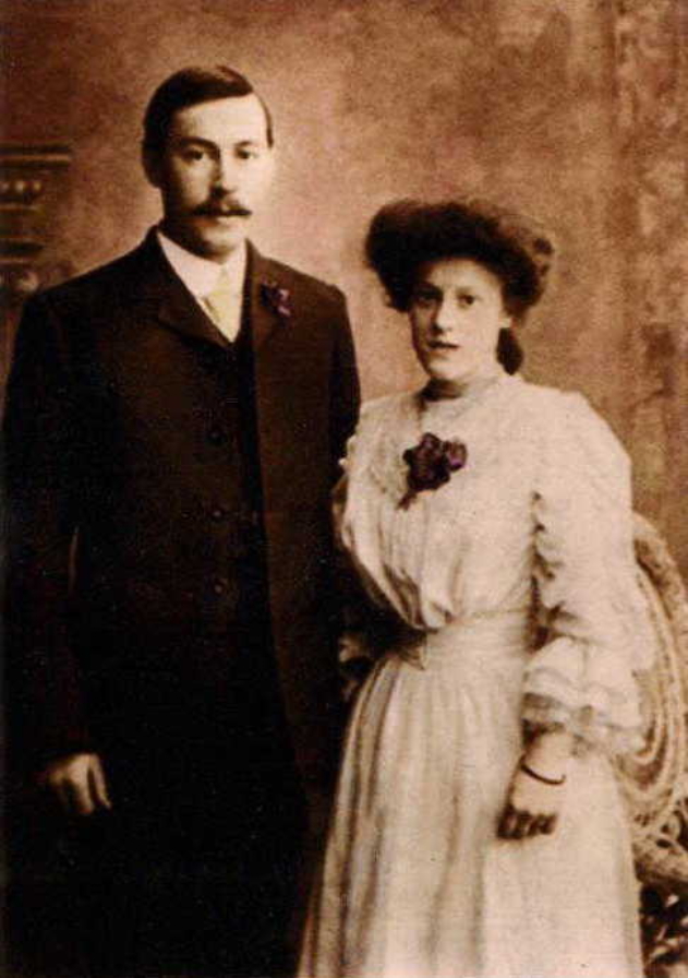George and Beatrice on their wedding day 1907. Courtesy of Carol Hitchcock  granddaughter of the couple.